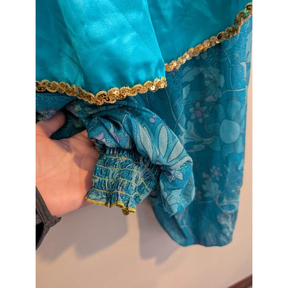 Disney Aladdin Jasmine Costume Pants Parachute Medium 7/8 Halloween Parks Gypsy - Picture 9 of 11